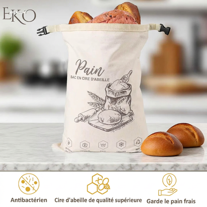 FreshBread™ — Sac à Pain Naturel 100 % Coton & Cire d’Abeille