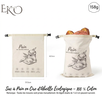 FreshBread™ — Sac à Pain Naturel 100 % Coton & Cire d’Abeille