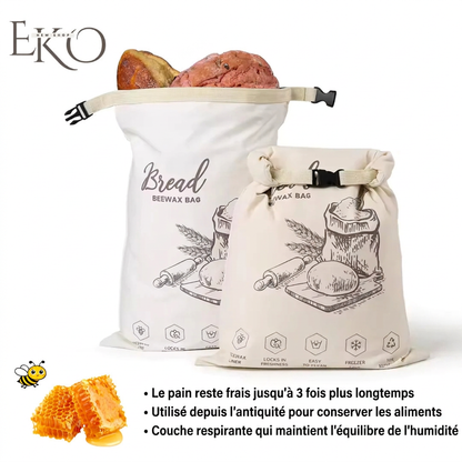 FreshBread™ — Sac à Pain Naturel 100 % Coton & Cire d’Abeille